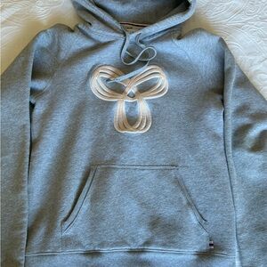 TNA Heather Gray Hoodie with Pink Emblem